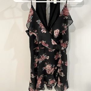 Black floral dress